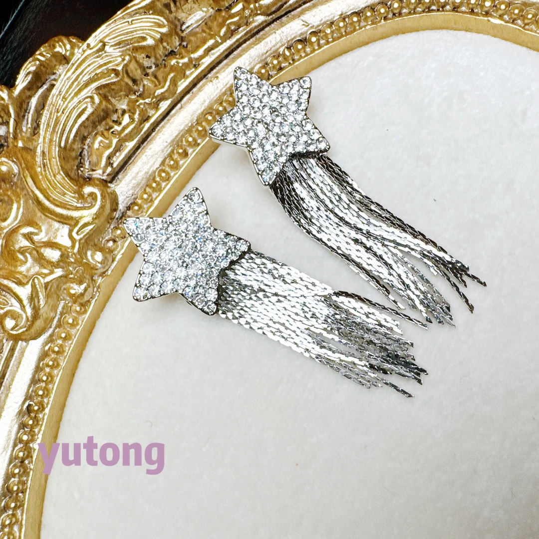 铜合金锆石耳饰 【雨桐高奢饰品】耳环CC00819