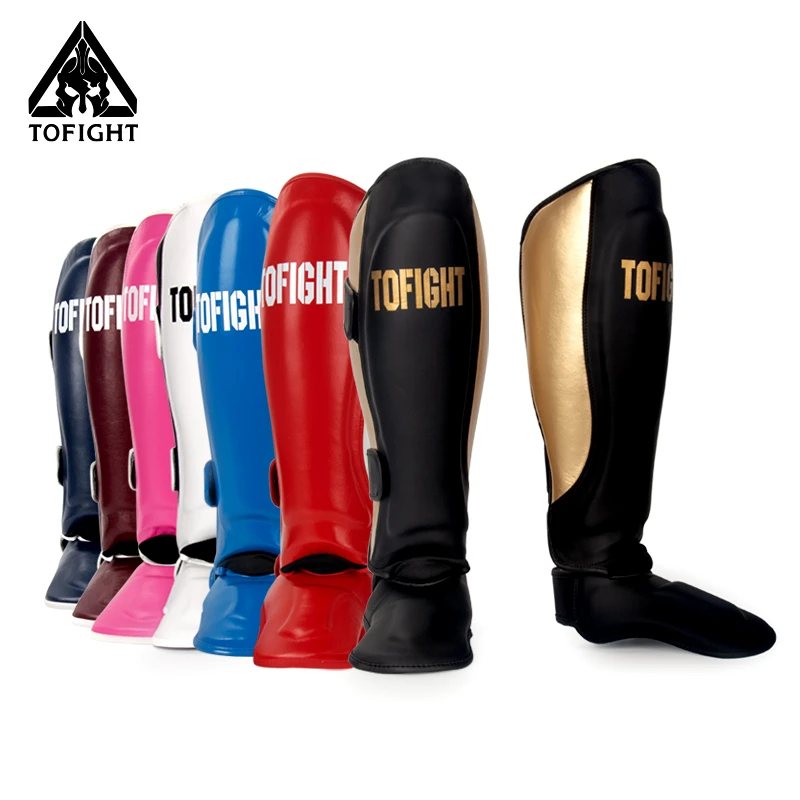 TOFIGHT泰拳护腿散打自由搏击连脚背护胫拳击格斗护具护踝护腿板