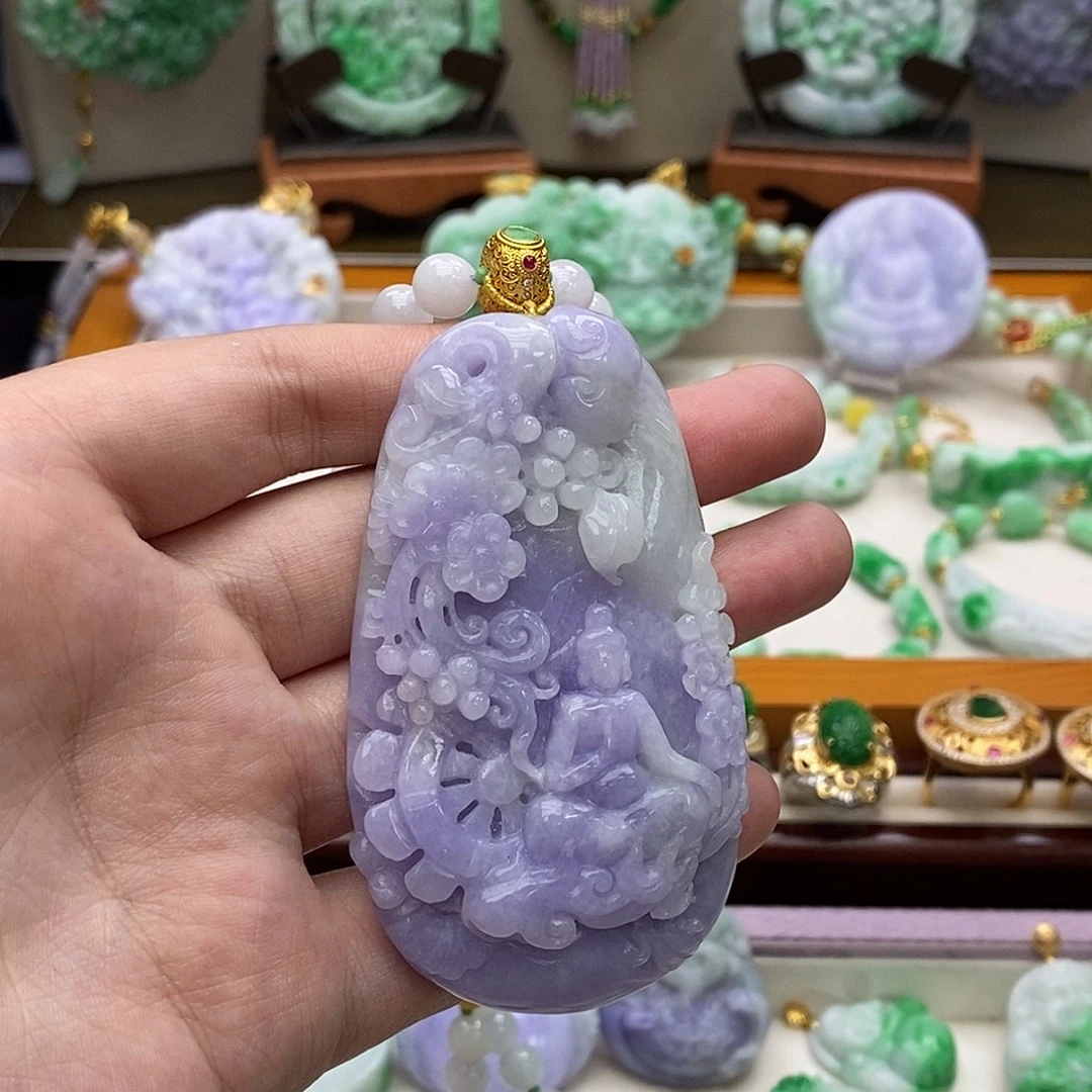 翡翠未镶嵌颈饰吊坠