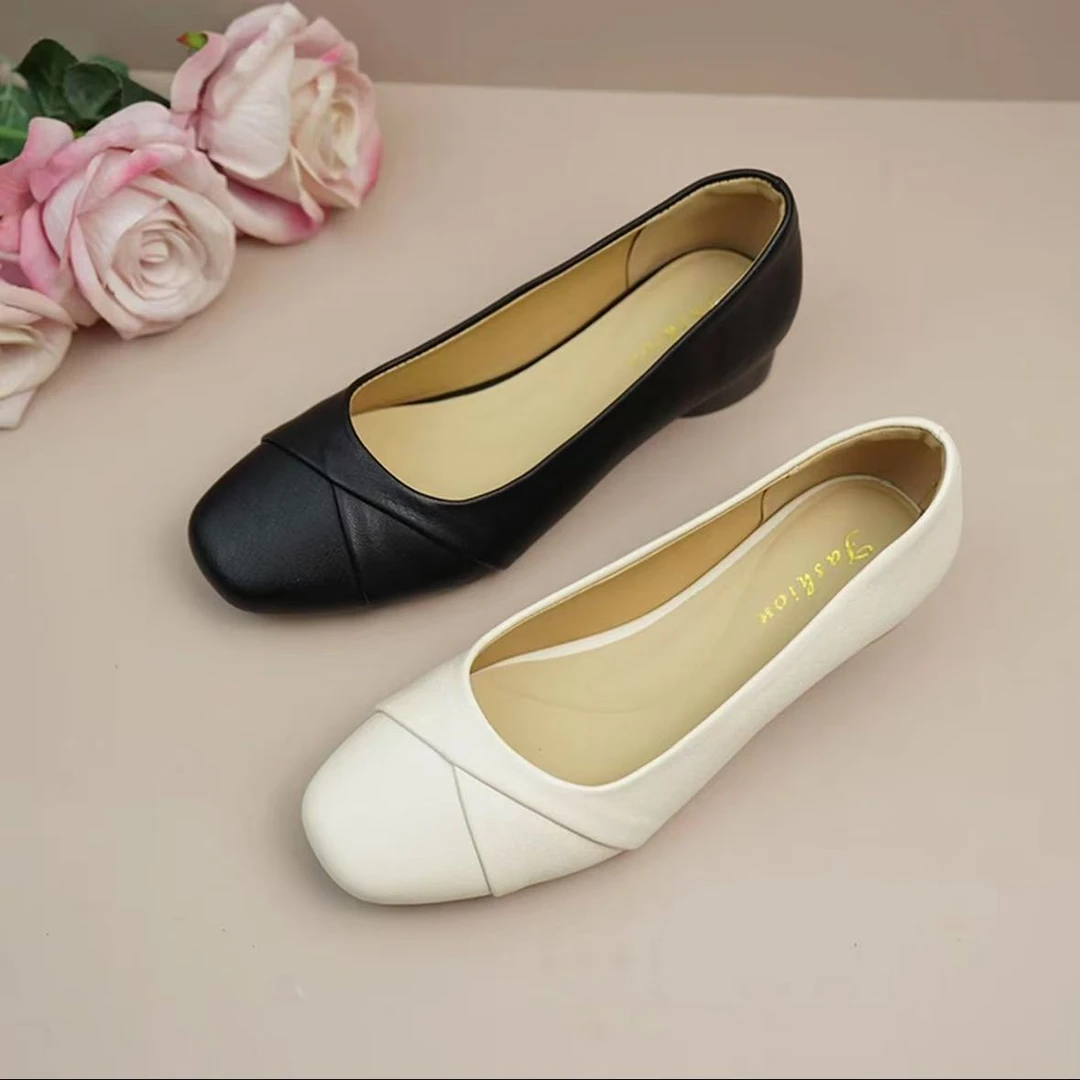 【品牌力荐】法式气质玛丽珍鞋女2025春新款粗跟韩版浅口单鞋2552