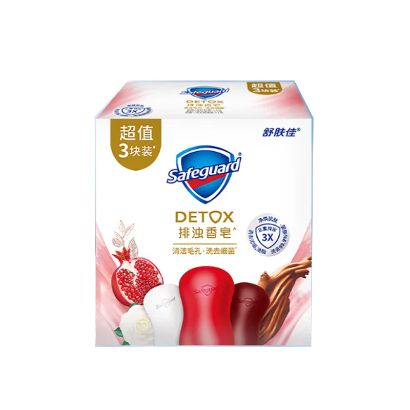 舒肤佳排浊香皂(红石榴+山茶花+乌木)3块装 100克*3