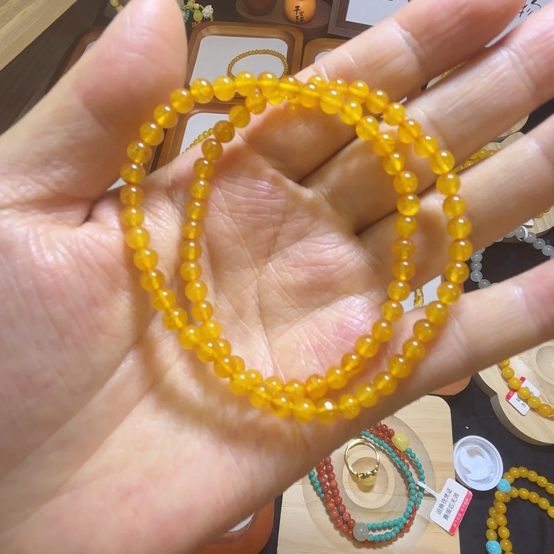 手链琥珀未镶嵌双圈