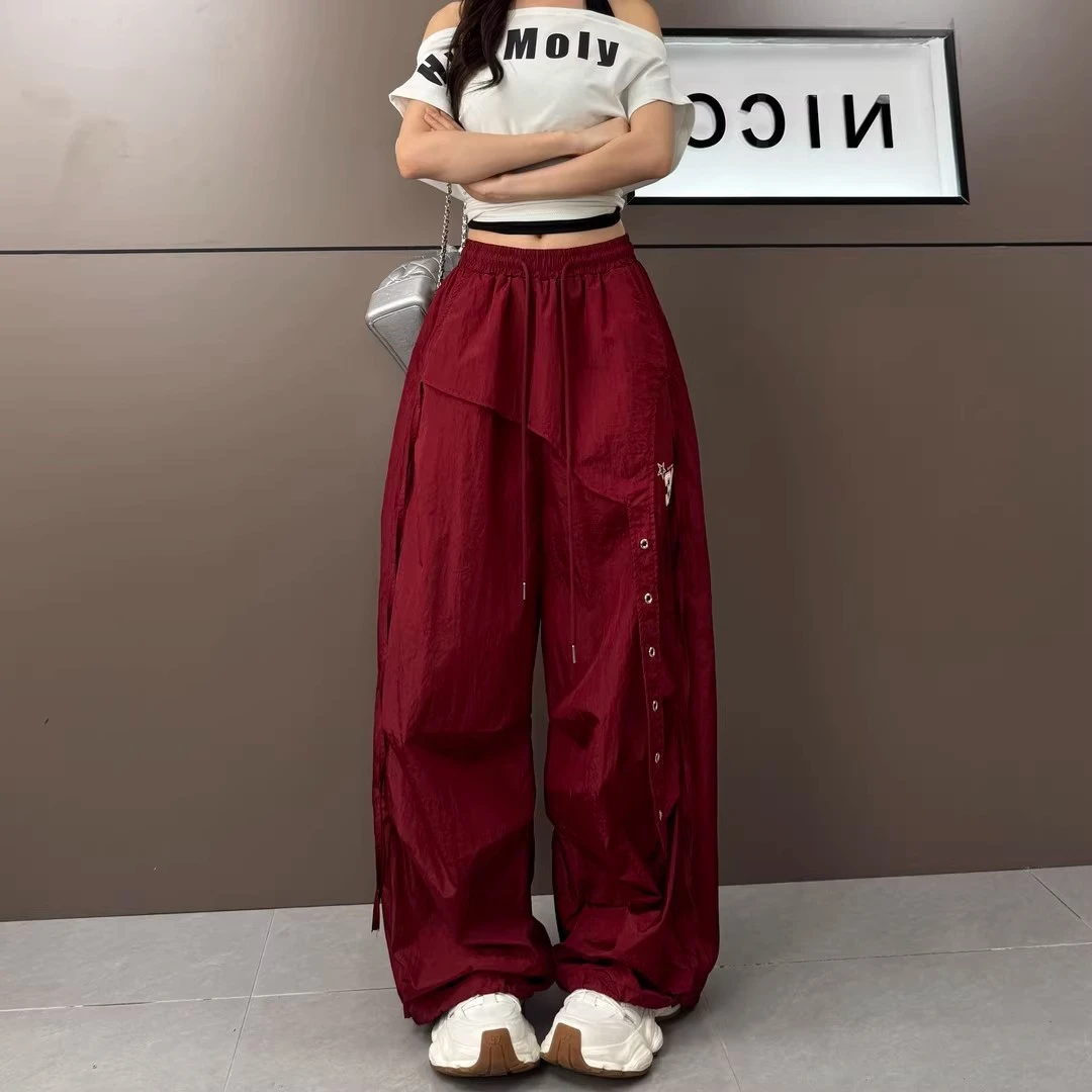 美式复古高街速干面料设计感小众跳舞嘻哈风休闲裤爵士舞跳舞裤