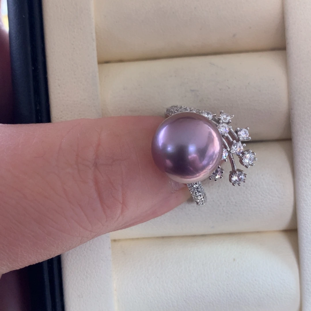 淡水珍珠戒指银S925镶嵌