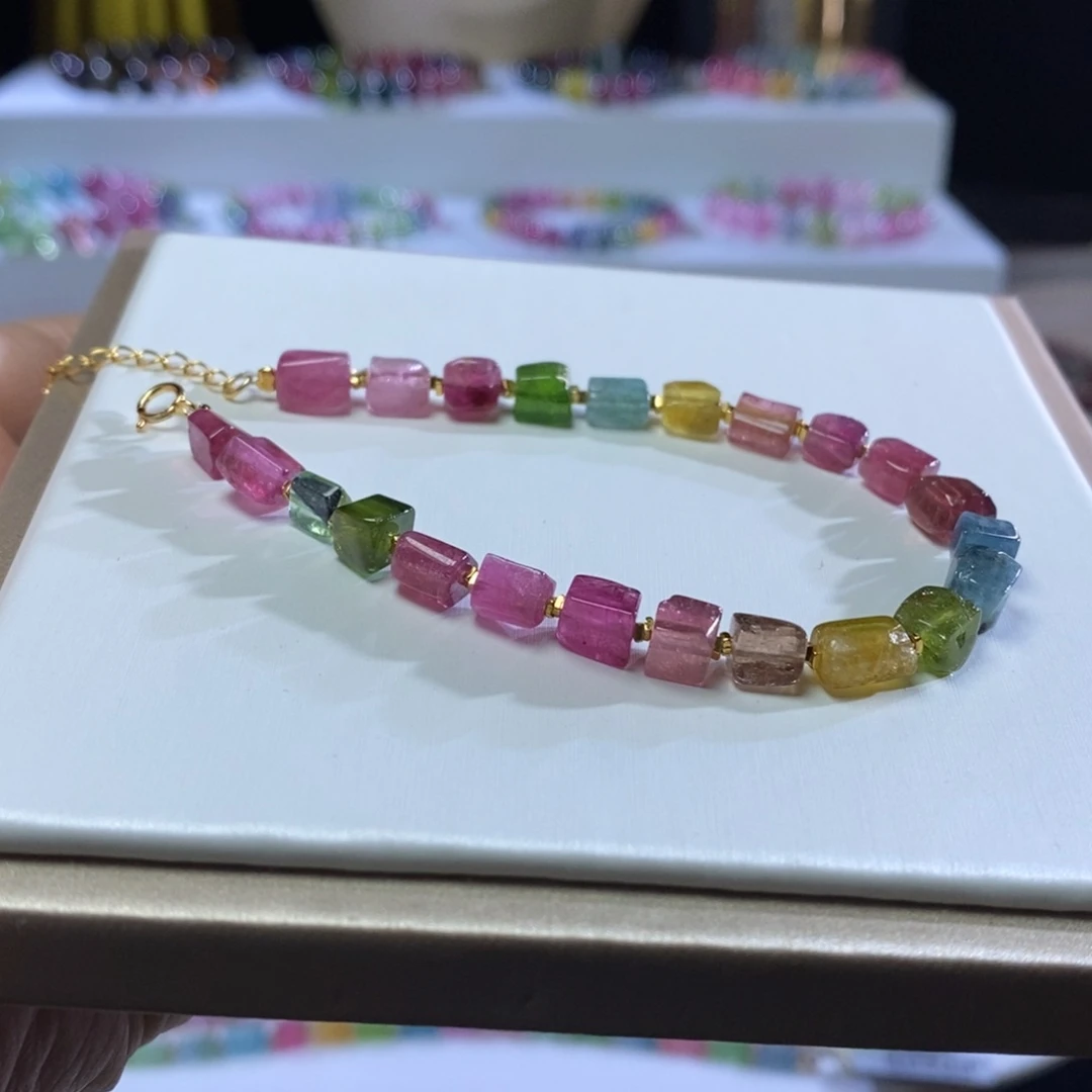 碧玺手链未镶嵌方糖