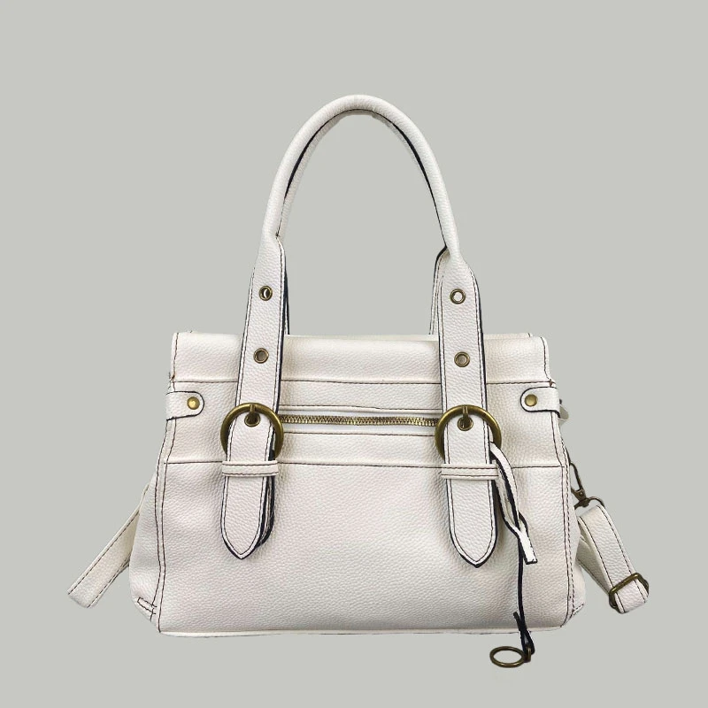 韩国时尚小众复古手提包包女2025新款单肩辣妹包荔枝纹机车腋下包