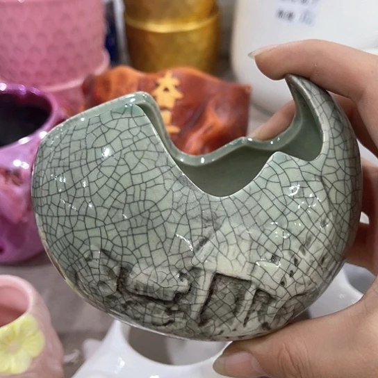 多肉绿植陶瓷花盆9.9包邮