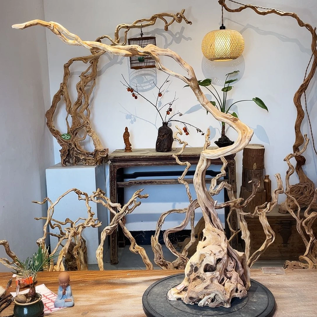 笔***修天然根雕陶制艺术品