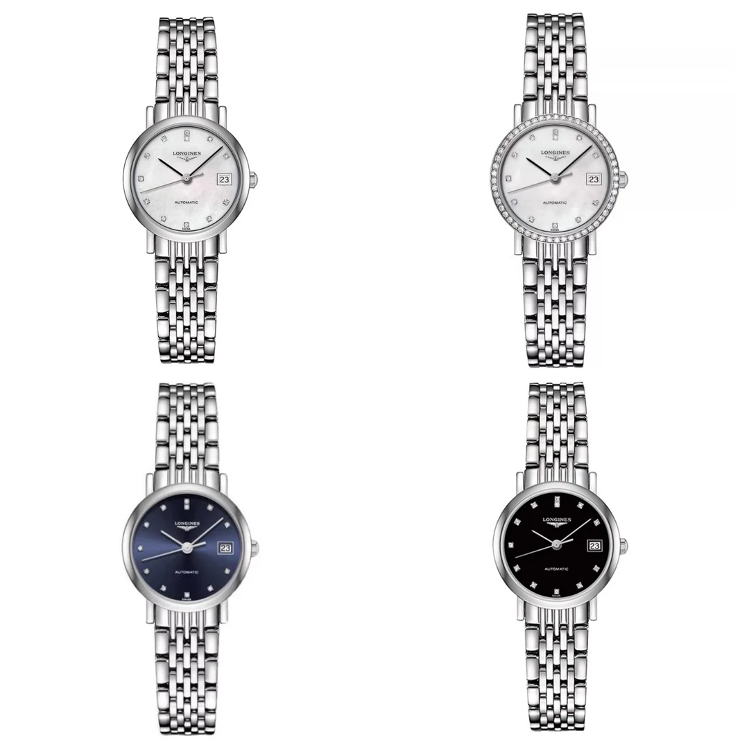 99新 Longines/浪琴 博雅309/机械/钻石刻度/表径25.5mm/女士腕表