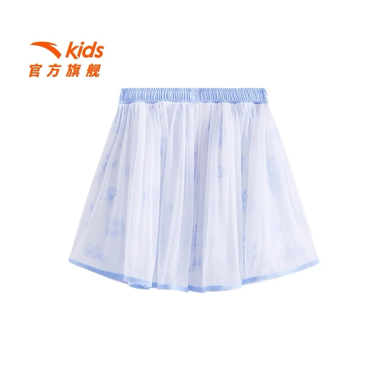 安踏儿童运动半身裙女童褶皱群裤针织舒适宽松透气裙子362538306
