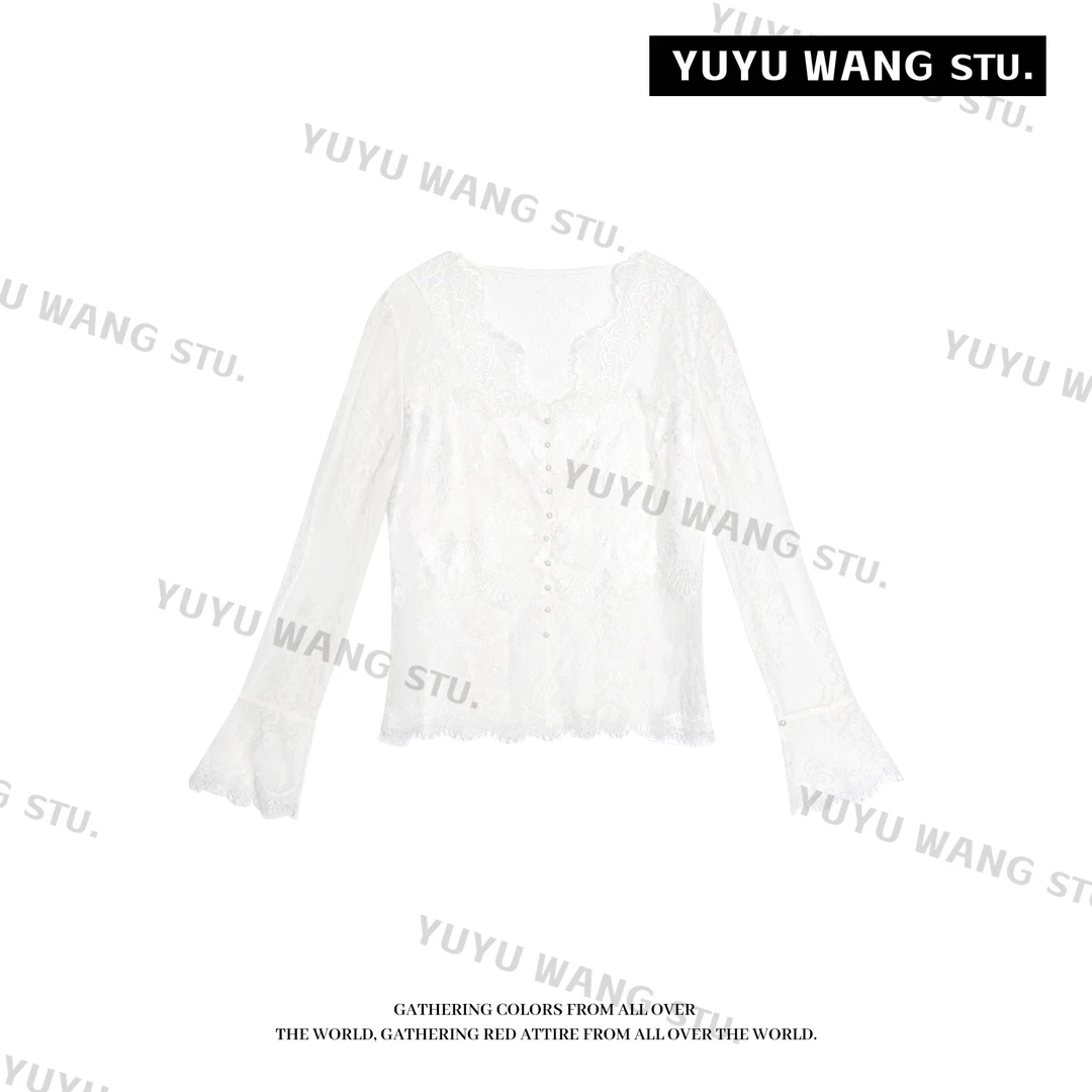 YUYU WANG 【漫境】白色上衣 RBZ2FQ210蕾丝