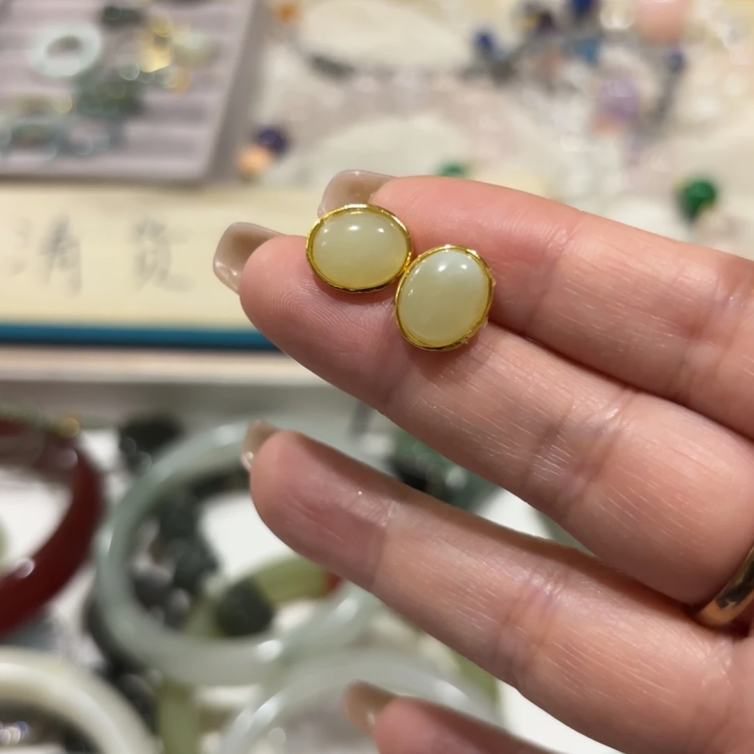 和田玉（黄玉）银S925镶嵌颈饰2851