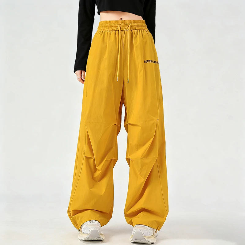 弯刀伞兵裤2025新品秋冬双褶宽松哈伦显瘦阔腿裤休闲户外运动裤子