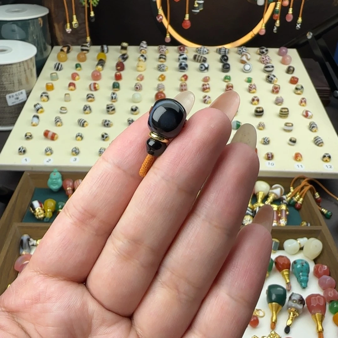 玛瑙/玉髓未镶嵌单珠顶珠配珠搭配