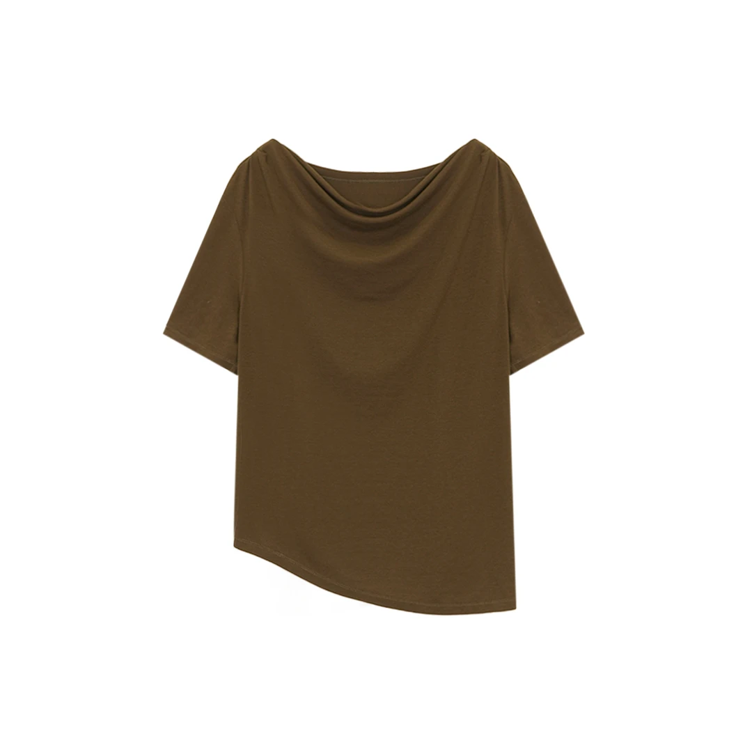 【路飞专属】羊毛天丝松弛感简约圆领短袖T恤52T141736