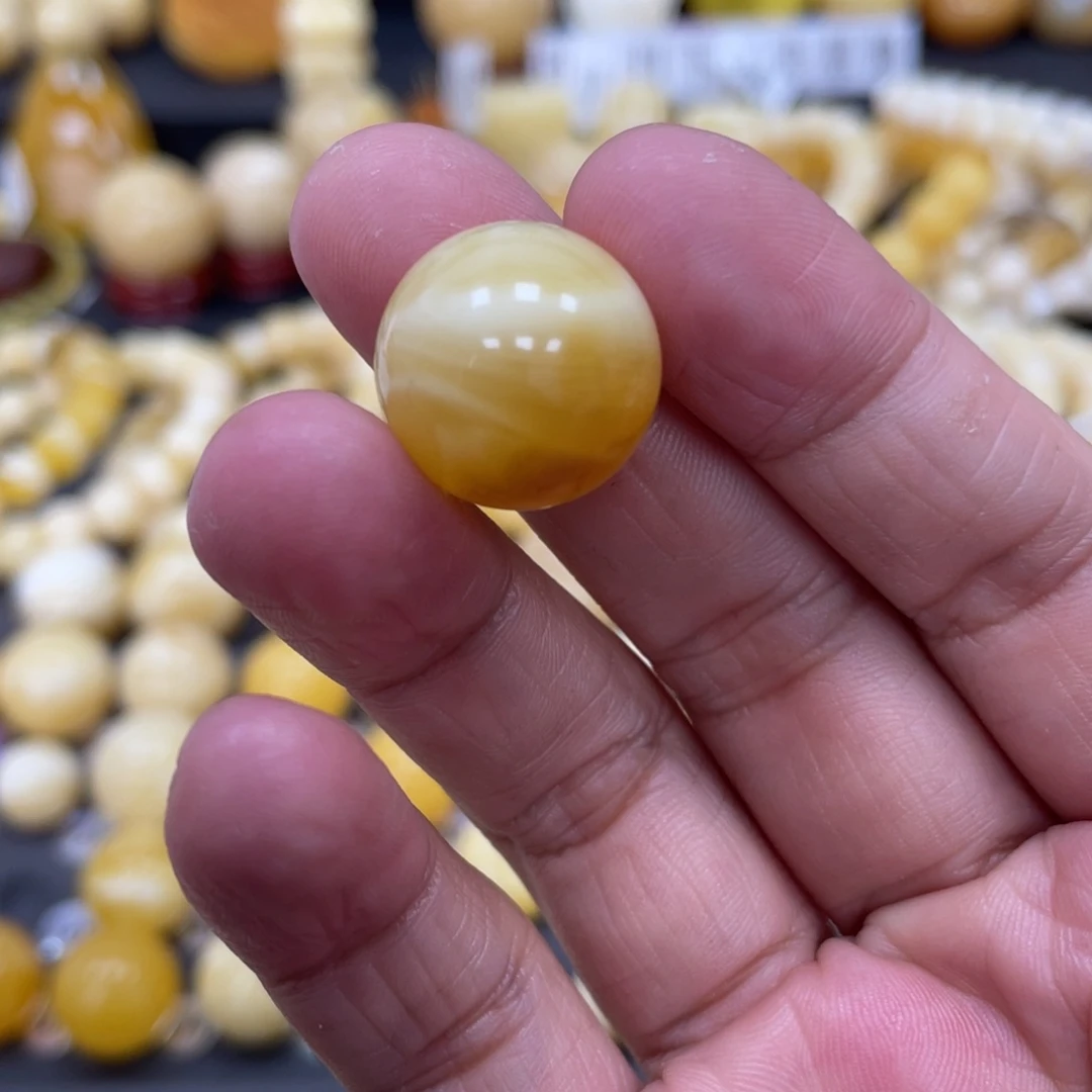 琥珀珠宝奇石未镶嵌17.3mm金妖