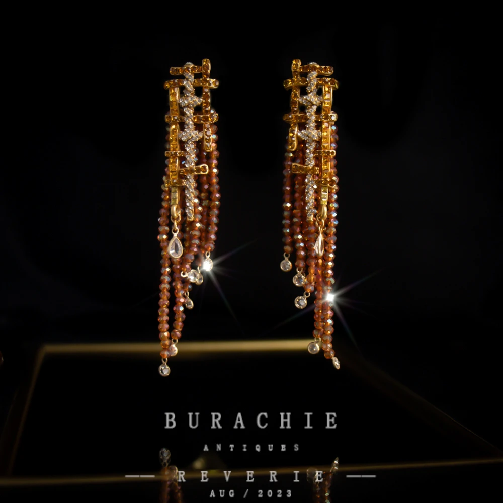 铜合金仿水晶耳饰 【6250】周年珍藏英｜经典原标克拉款CrownFrett