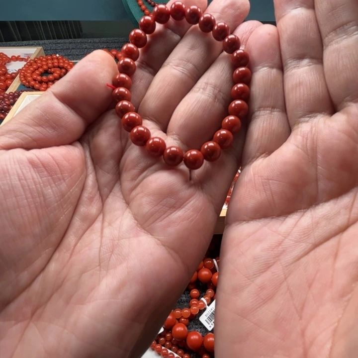 南红玛瑙手链未镶嵌