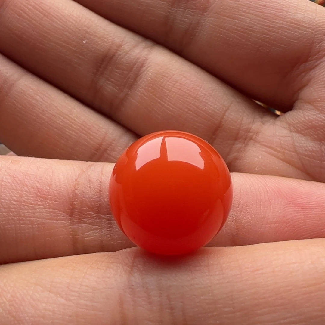 南红玛瑙未镶嵌圆珠15.5