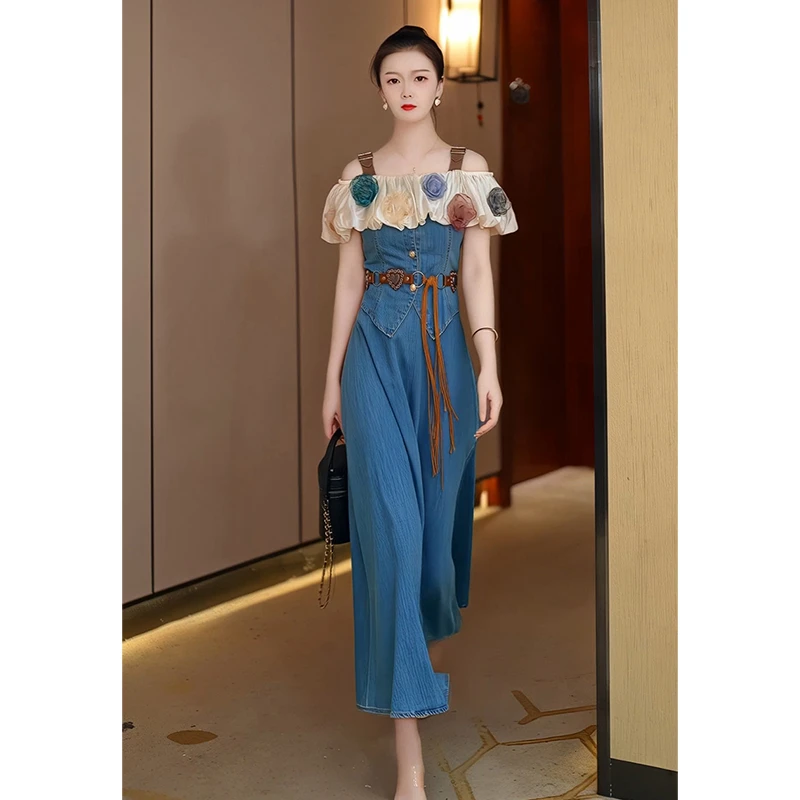 芙娜妮2024夏季新款法式优雅气质复古显瘦网红名媛女装潮F2411882