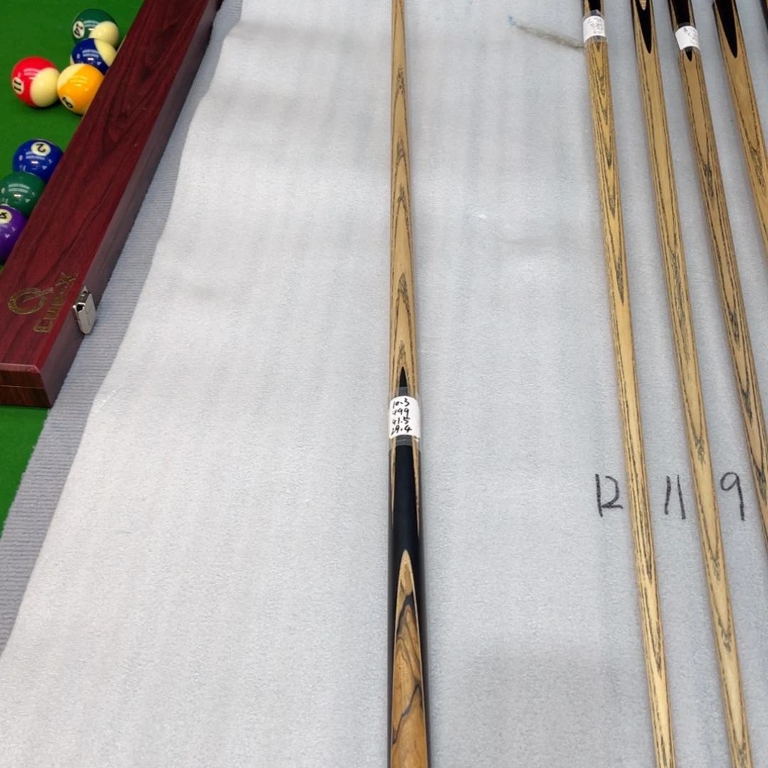 白蜡木长款台球杆纯手工制作中八