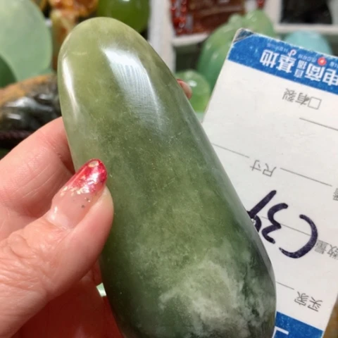 蛇纹石玉手把件未镶嵌