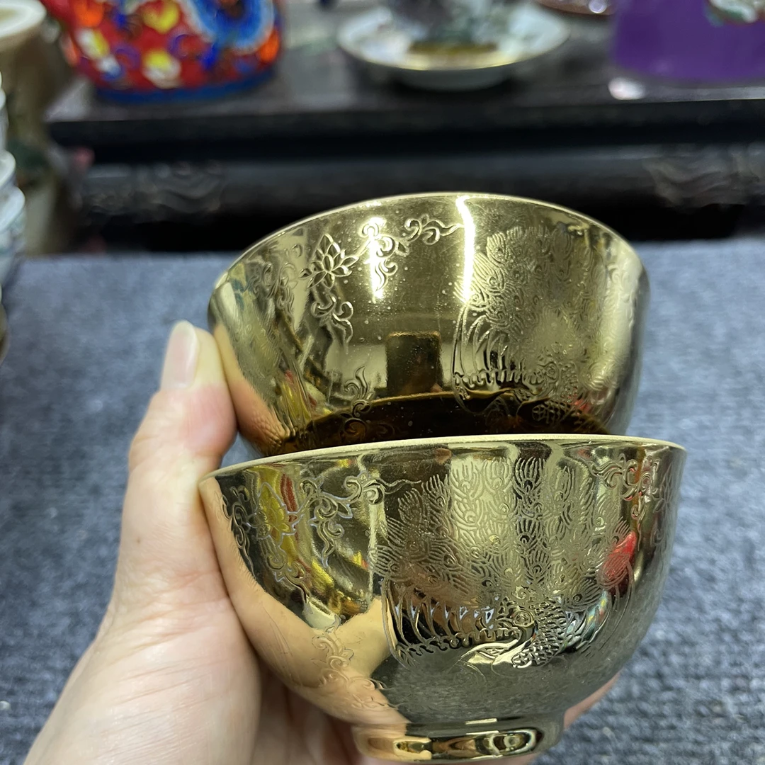 全金包孔雀杯口杯压手杯主人杯