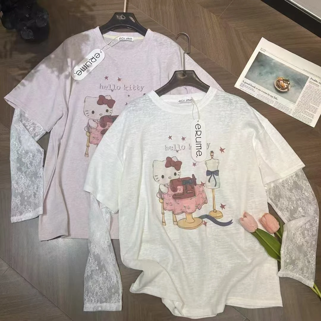 158的小肥 |  韩单款"蕾丝袖假两件kt"