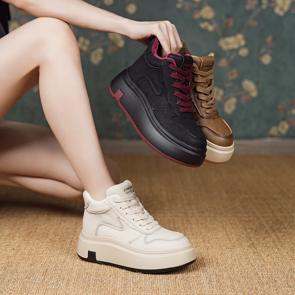 【X】高帮百搭复古鞋女款2024秋冬软底新款网红休闲鞋板鞋 23760