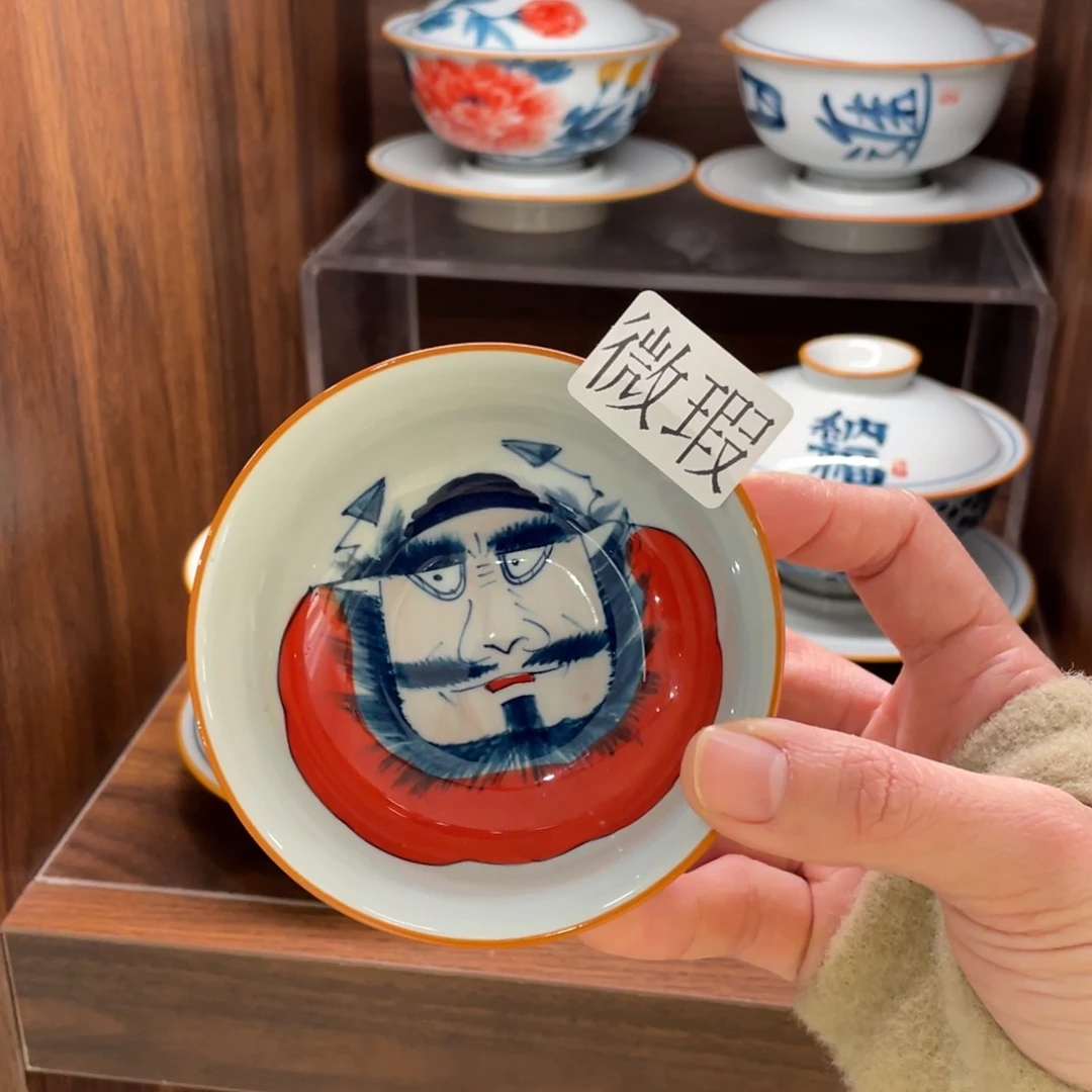 微瑕釉下彩纯手绘