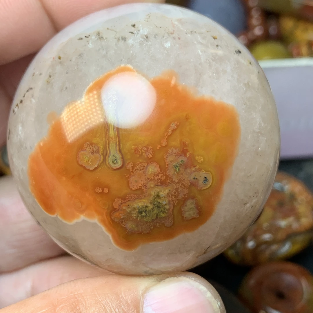 战国红玛瑙大圆珠54尺寸