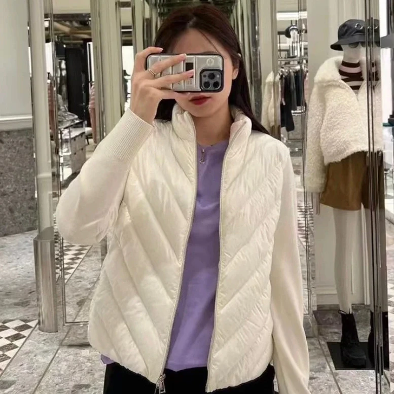 全新未使用 MONCLER 针织拼接羽绒服/L码/Xsps10092