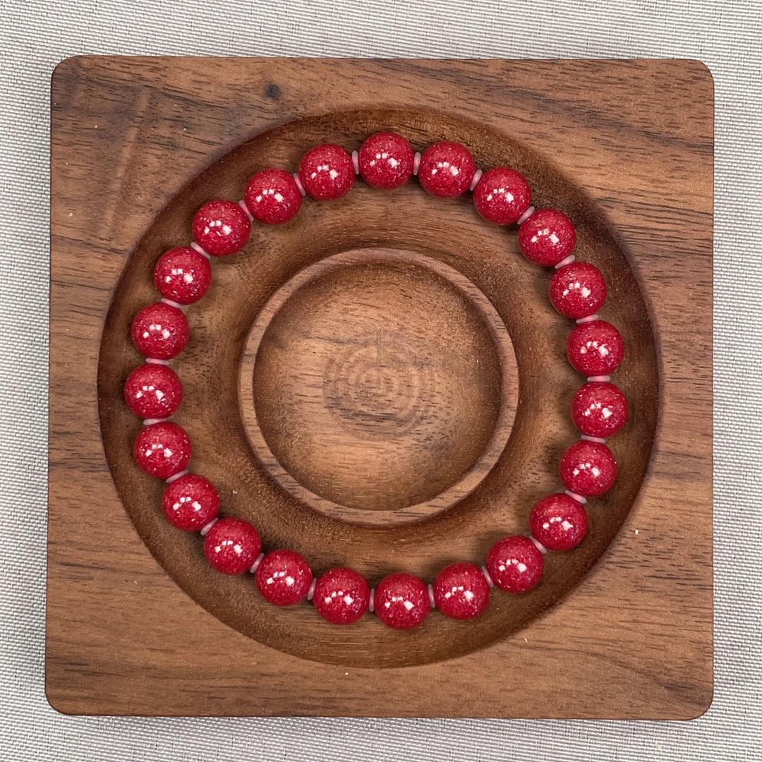 含辰砂工艺品正品马仙溪高透小晶砂红晶砂手串男女礼物