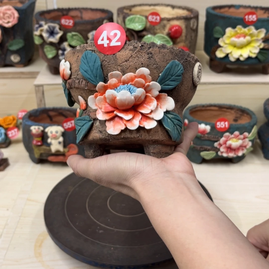 【闪购商品】紫砂花盆42微瑕号内口11.5外高10.5