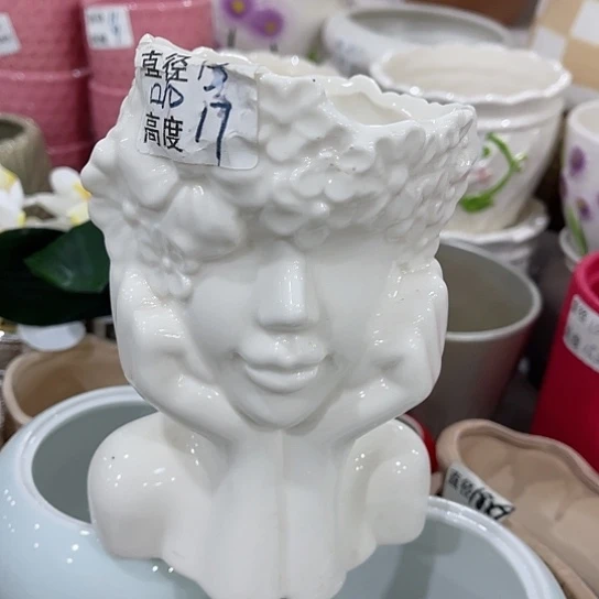 多肉绿植陶瓷花盆9.9包邮，有孔