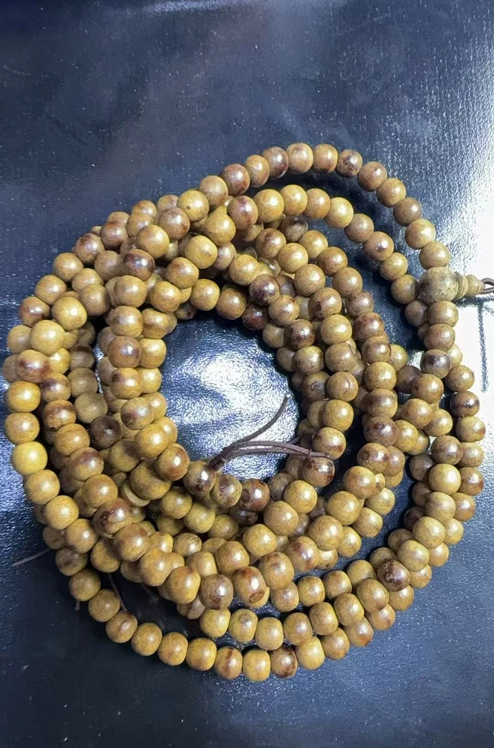 木质-无相虫漏多圈随型新中式文玩手串 -卡6+手串297-多样性发货