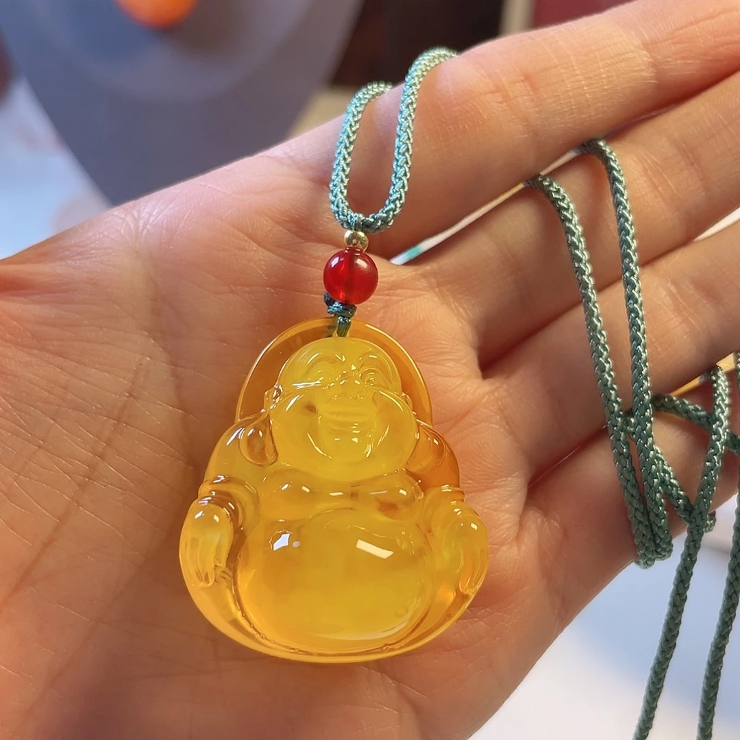 琥珀颈饰未镶嵌佛公