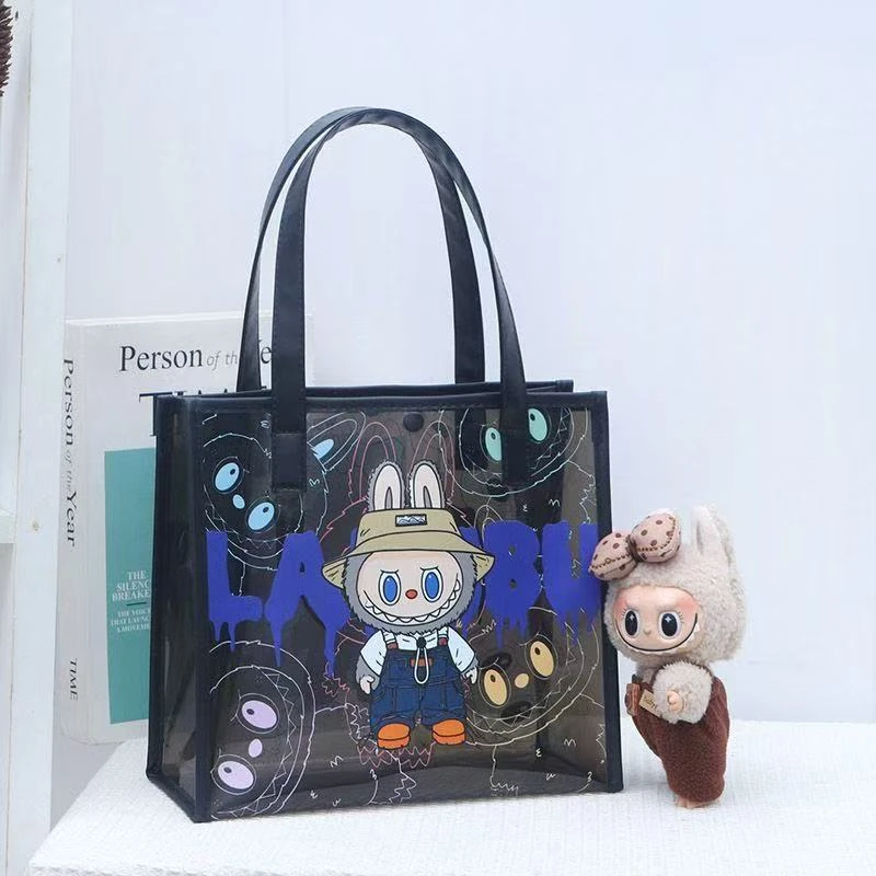 黑果冻很多拉布布防水防污妈咪包大容量托特包手提包女包单肩