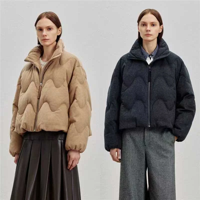 2025新款90白鹅绒水波纹羽绒服2029