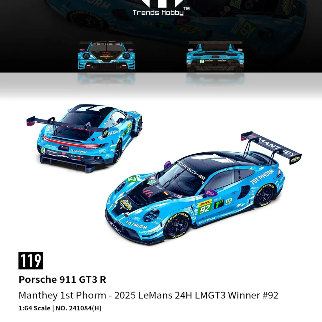 【现货】 TH保时捷64比例收藏合金汽车模型开盖保时捷911gt3