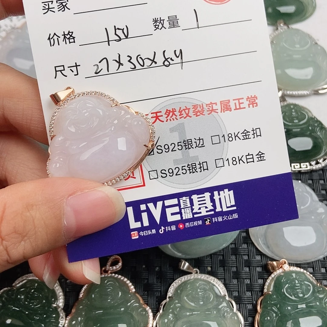 翡翠银S925镶嵌颈饰