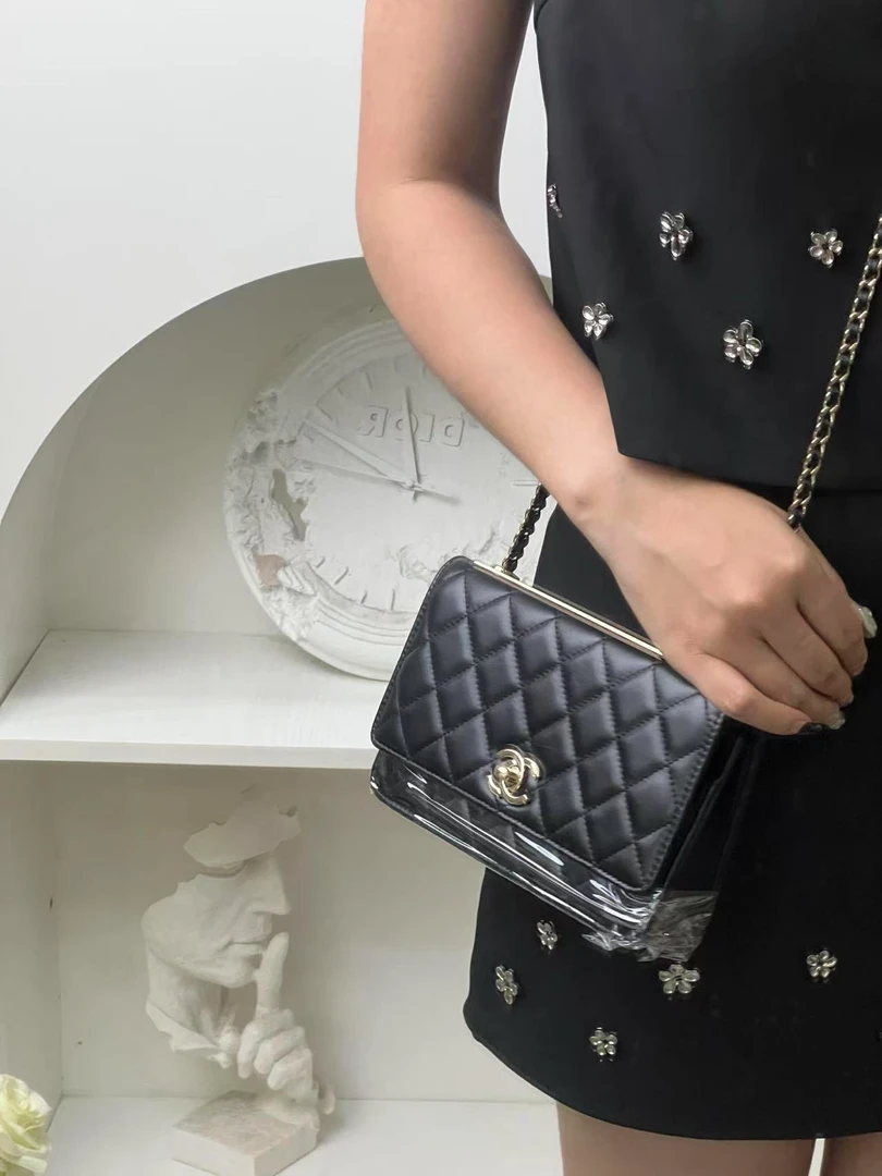 99新 Chanel/香奈儿 trendy cc  woc黑金羊单肩包/甄选