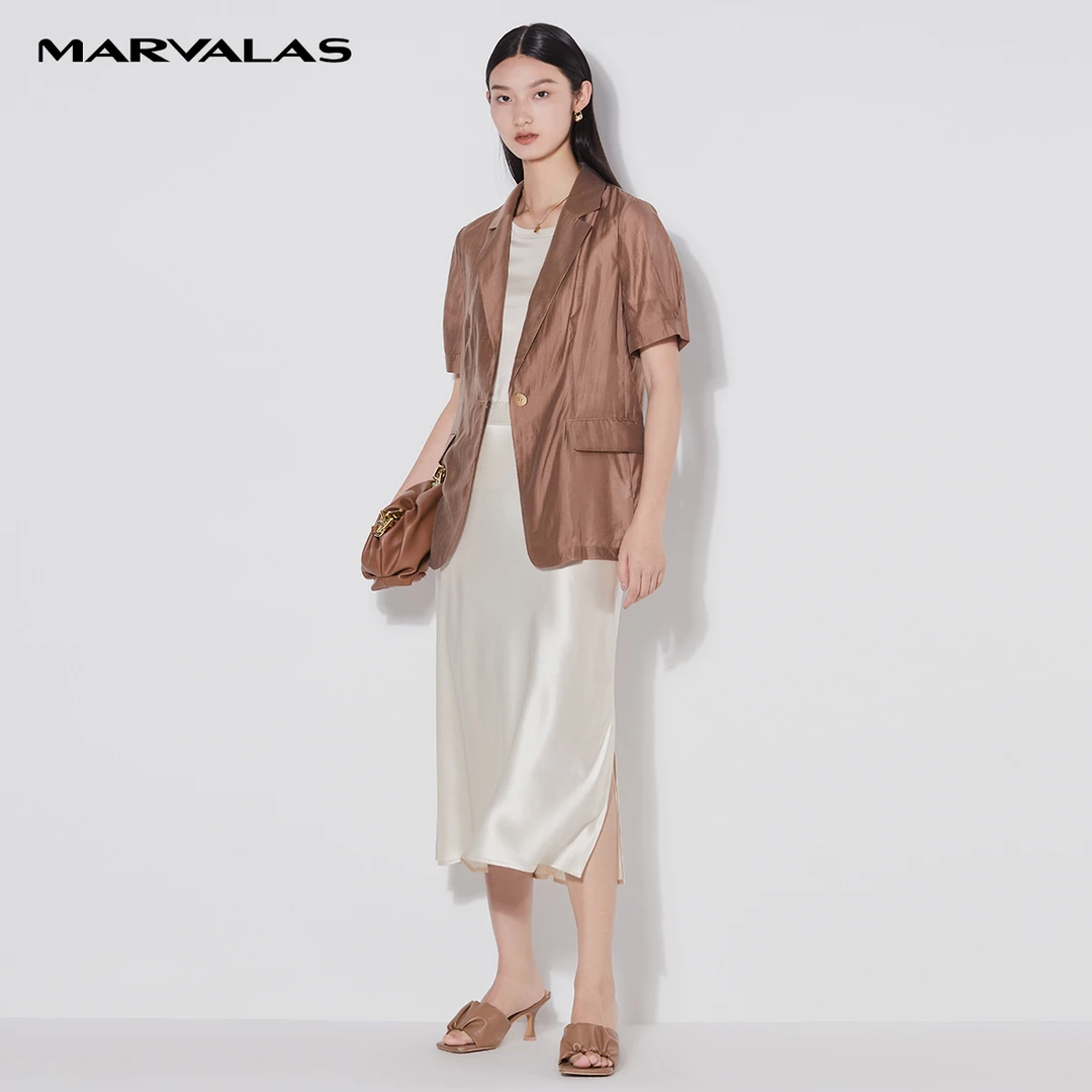 【珊珊专属】M410005#曼德诗薄款防晒西服2022夏女高级感休闲