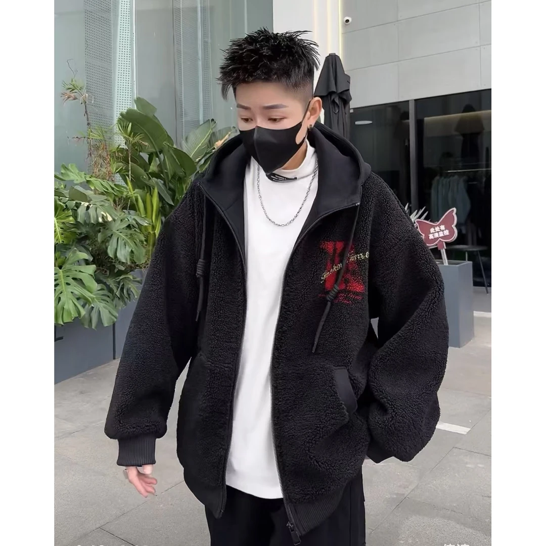 潮牌松糕绒情侣款加厚外套时尚宽松二棉夹克外套Z-8902