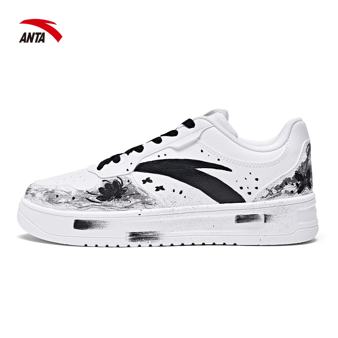 安踏板鞋男士定制小白鞋冬季新款低帮潮鞋厚底轻便经典百搭休闲鞋