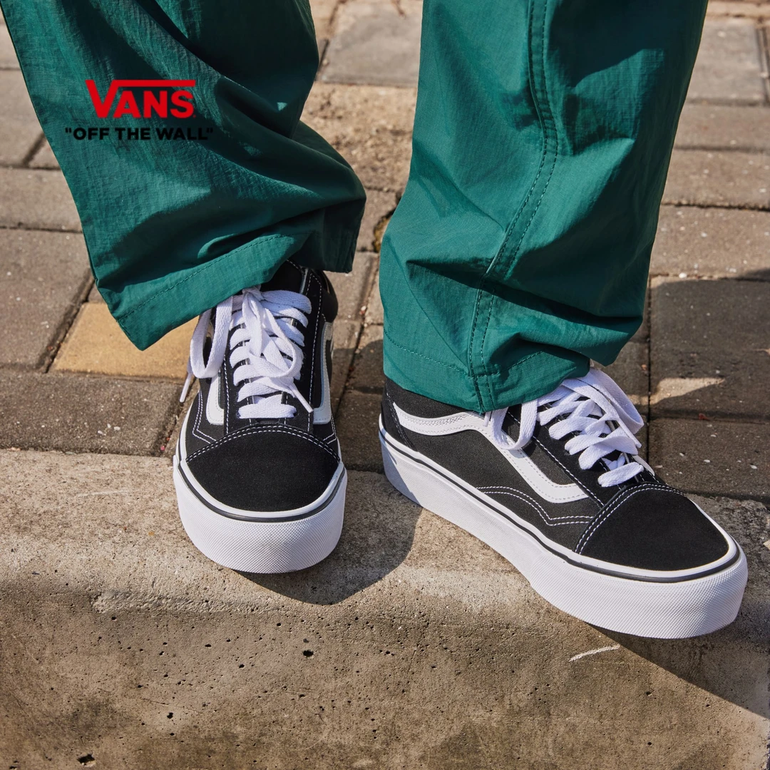 VANS范斯OldSkool Platform黑白厚底增高百搭板鞋B3UY28