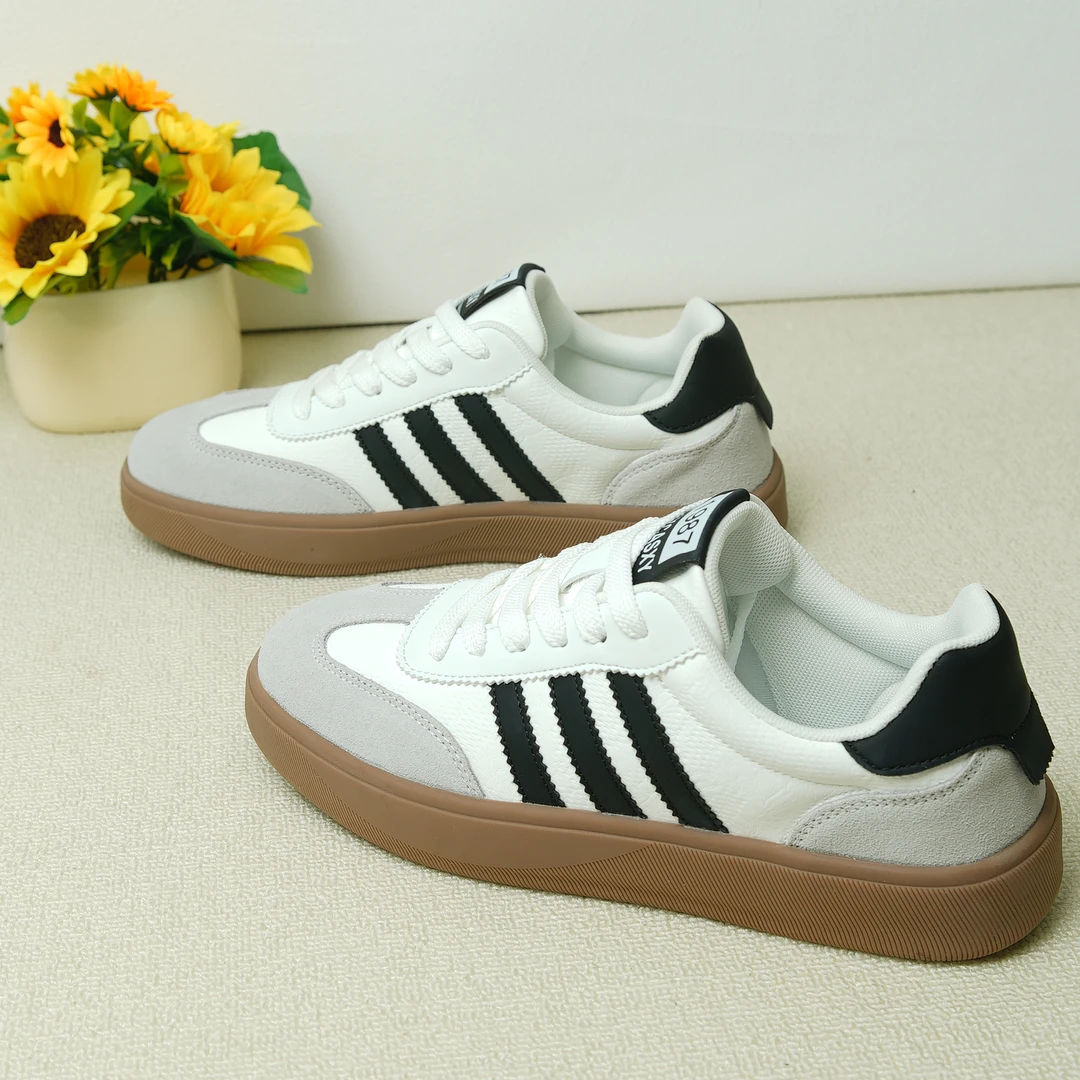 德训鞋男款2025新款增高鞋男秋季通勤休闲运动小白鞋复古男生板鞋