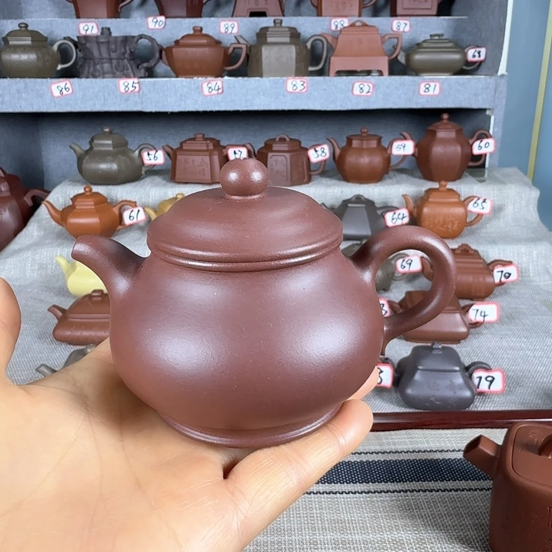 紫泥茶壶半手工制作