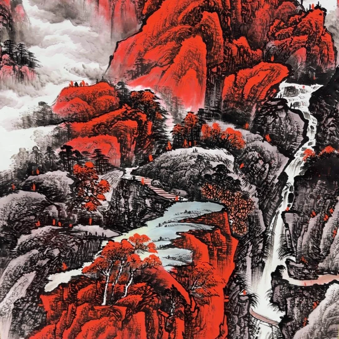 国画QA原创山水作品！带证书！限购一单