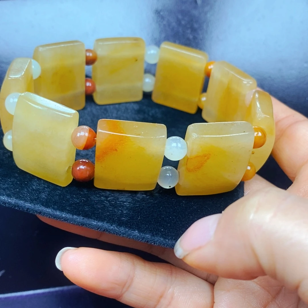 未镶嵌石英质玉（黄龙玉）吊坠(不含链)